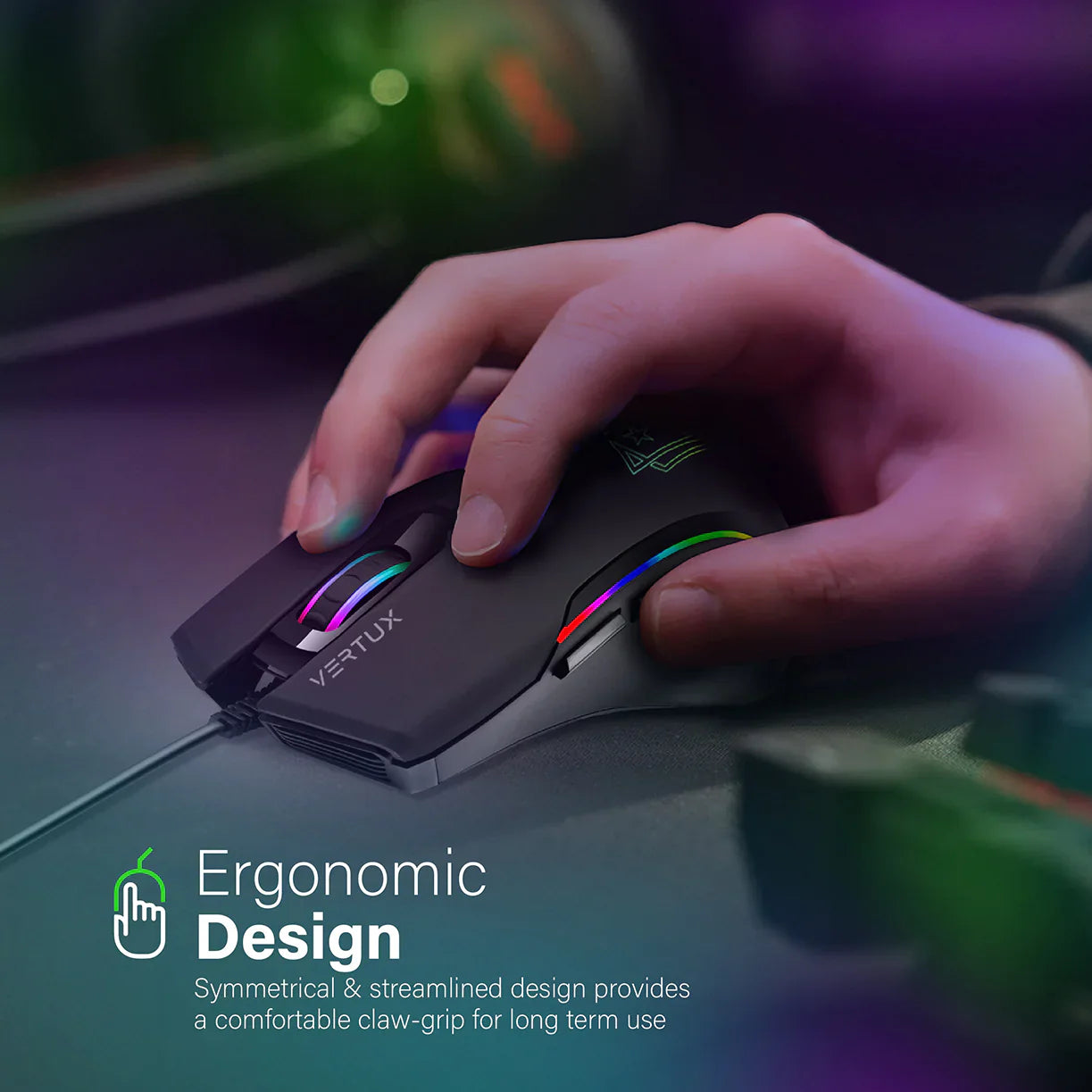 Vertux Assaulter GameCharged™ Lightweight Gaming Mouse
