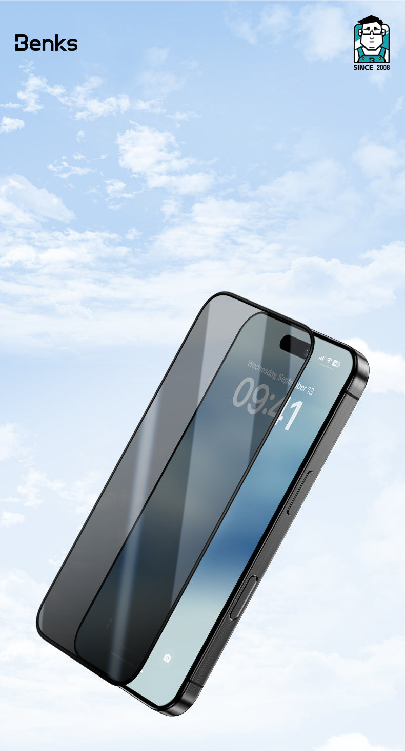 Benks Ultra Shield Privacy Screen Protector iP16 Plus/15 Plus/14 Pro Max