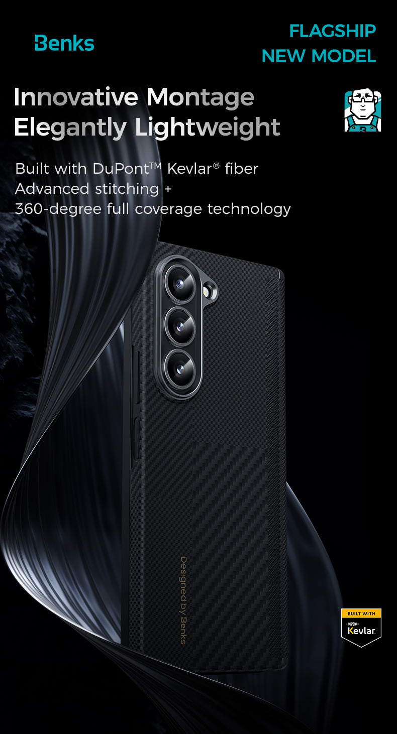 Benks Magnetic Montage Axis Kevlar Case Samsung Z Fold 6