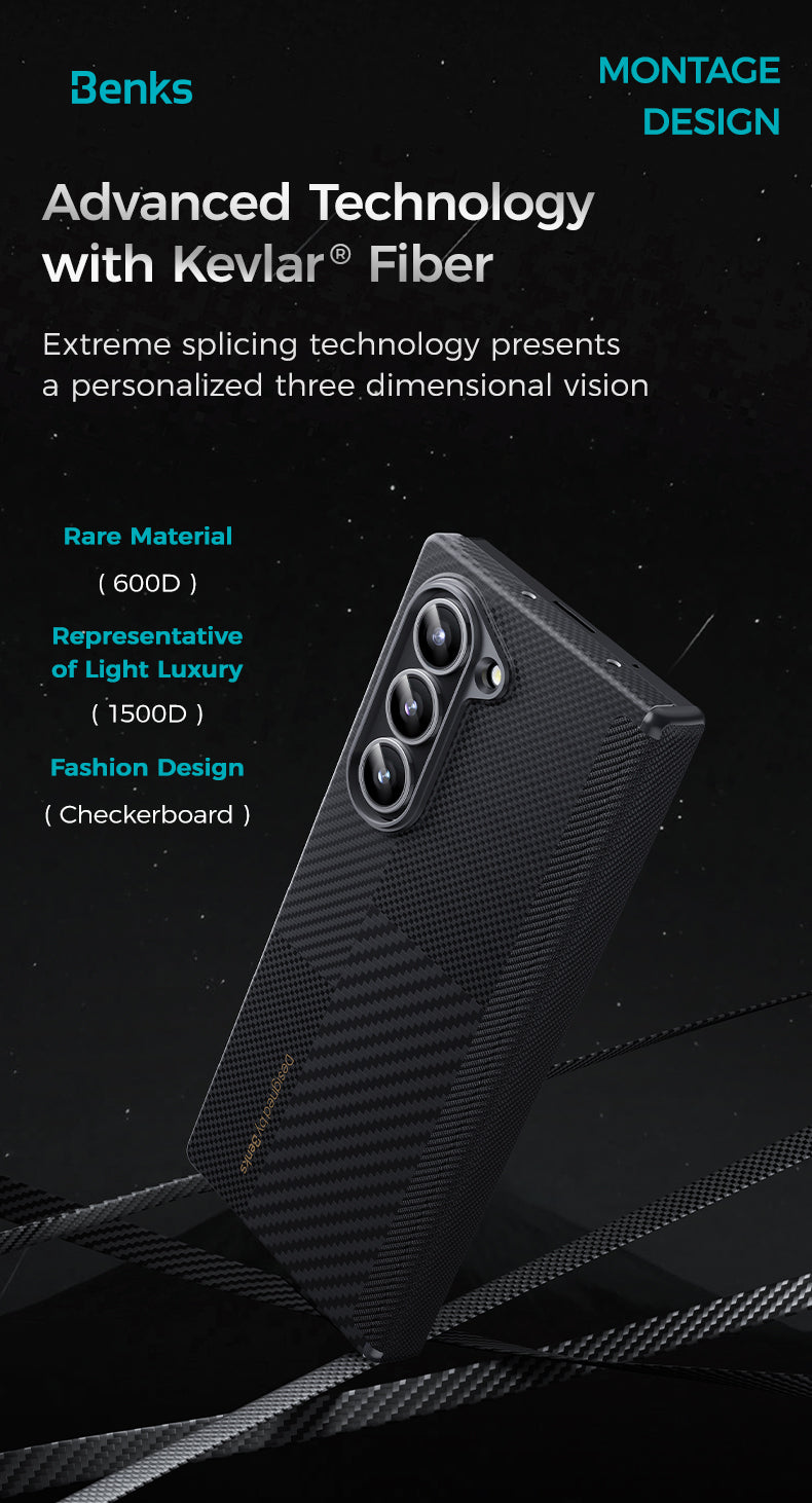 Benks Magnetic Montage Axis Kevlar Case Samsung Z Fold 6