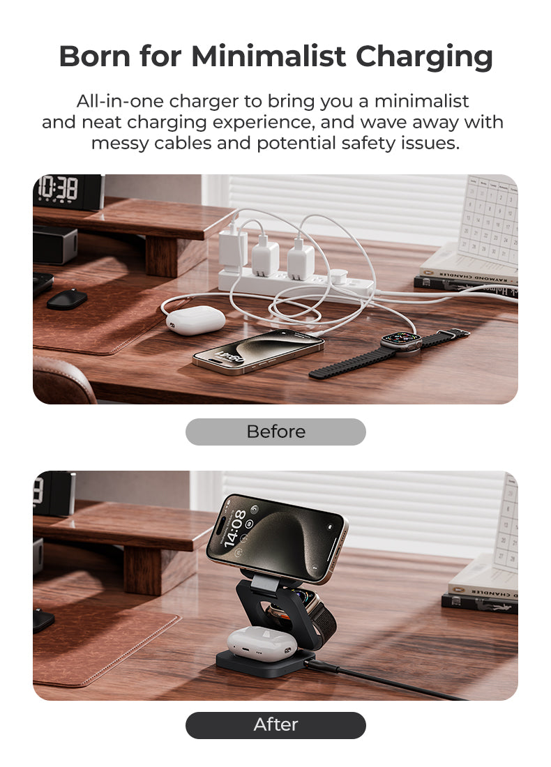 Benks JuicePod 3-in-1 Wireless Charger Stand