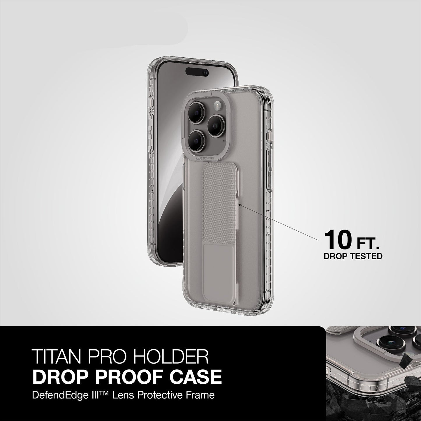 AMAZING THING TITAN PRO HOLDER DROP PROOF CASE FOR IPHONE 15 6.1 PRO 2023