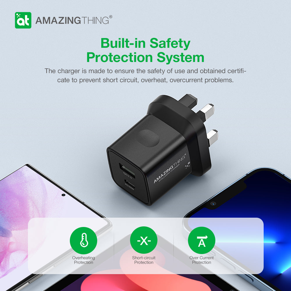 AMAZINGTHING EXPLORER PRO USB-C UK SPEED PRO PD33W 1C1A WALL CHARGER