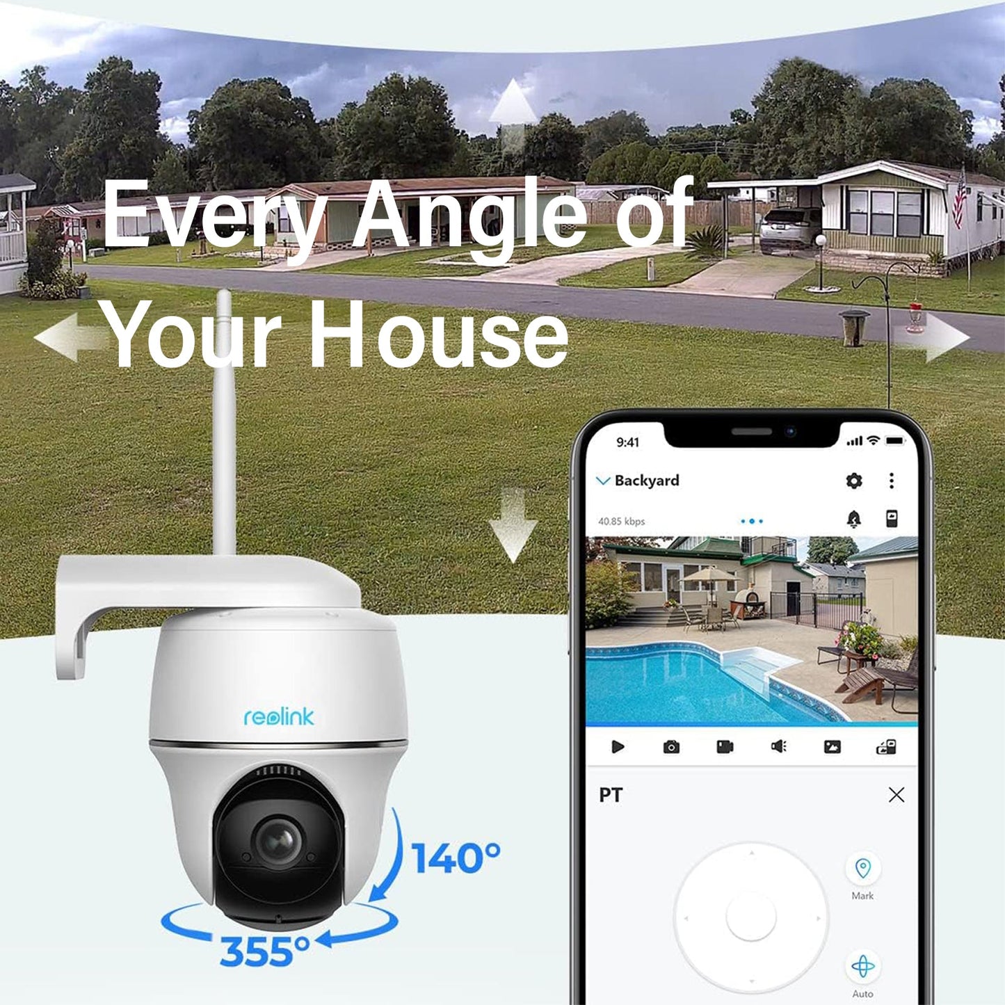 Reolink Argus PT (4MP&Dual WiFi) Security Camera