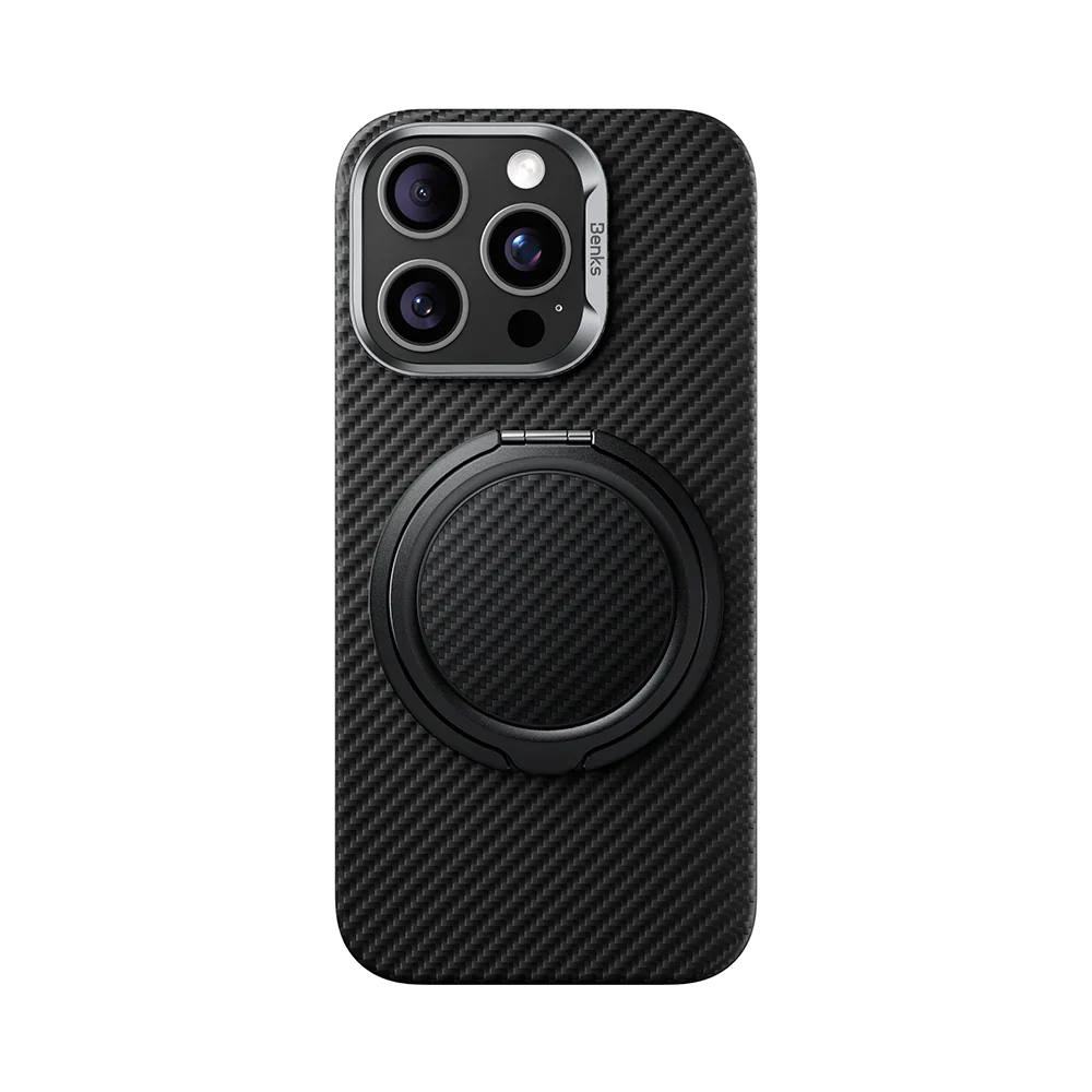 Benks ArmorPop Phone Grip & Stand Carbon Fiber