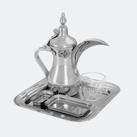 Deem Arabic Coffee Serving Set - Silver