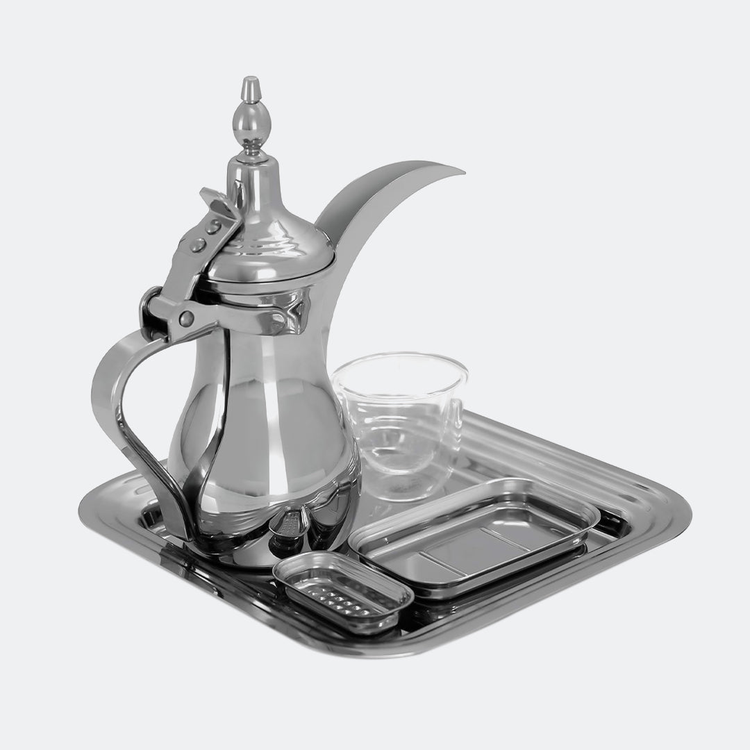 Deem Arabic Coffee Serving Set - Silver