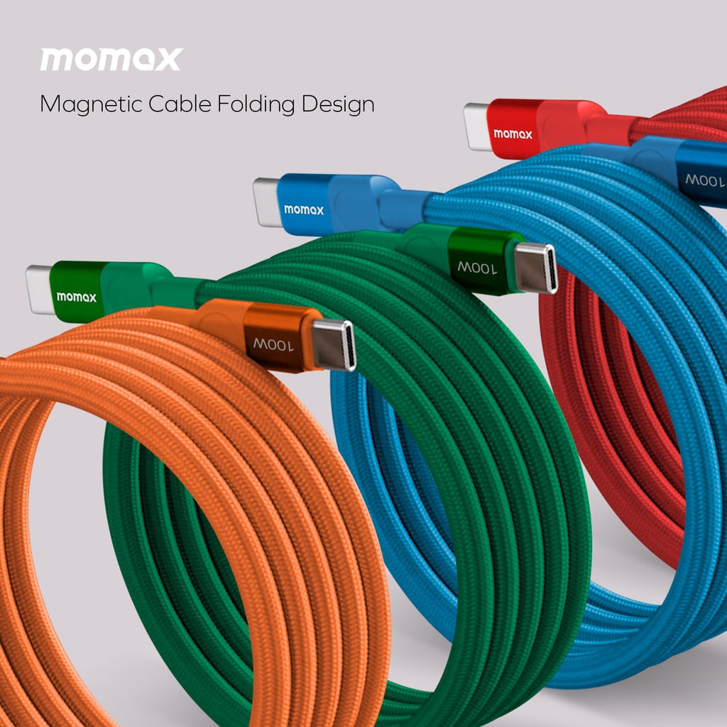 MOMAX MAG LINK 100W USB-C TO USB-C MAGNETIC CABLE 1M