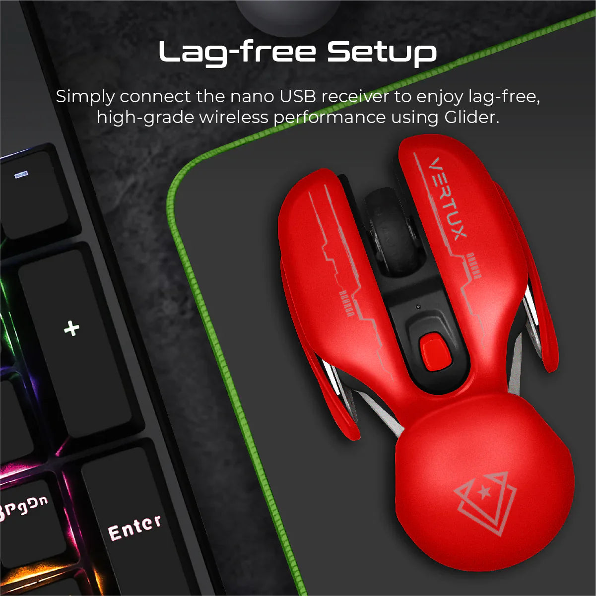 Vertux Glider High Performance Wireless Gaming Mouse
