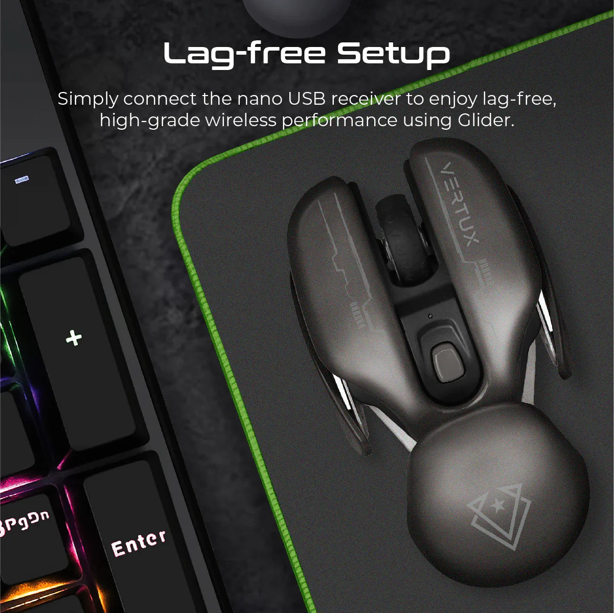 Vertux Glider High Performance Wireless Gaming Mouse
