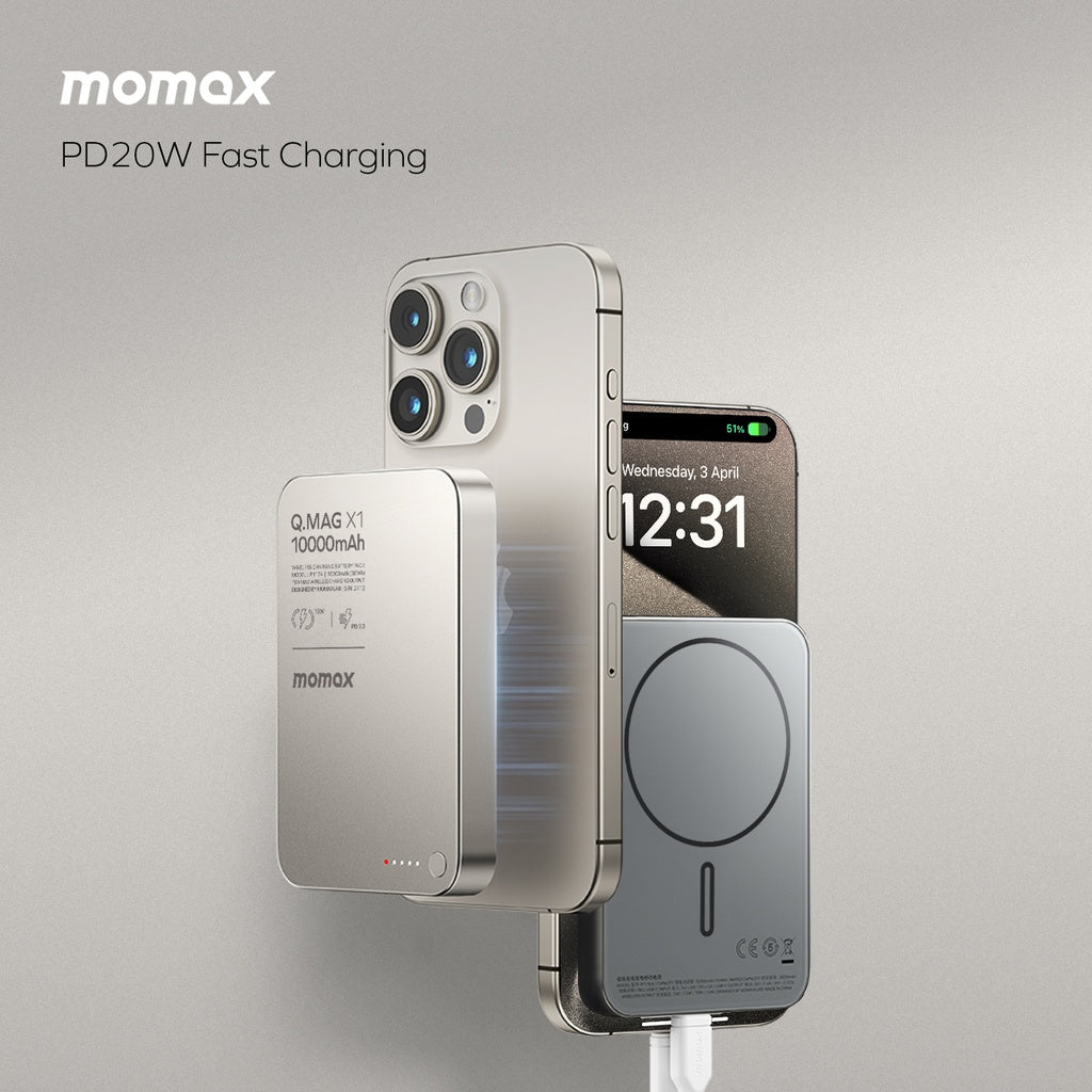 MOMAX Q.MAG X1 10000mAh GEN2 15W MAGSAFE WIRELESS POWER