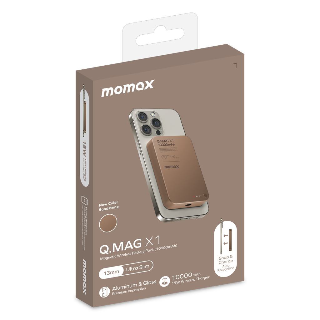 MOMAX Q.MAG X1 10000mAh GEN2 15W MAGSAFE WIRELESS POWER BANK