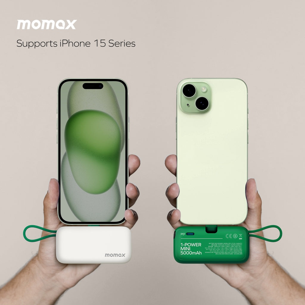 MOMAX 1-POWER MINI 5000mAh 3IN1 POWER BANK WITH USB-C PLUG