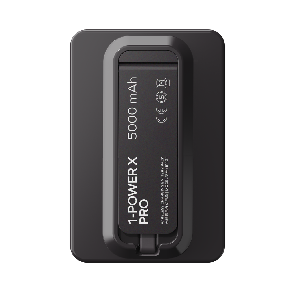 MOMAX 1-POWER X PRO 5000mAh MAGNETIC WIRELESS POWER BANK WITH STAND AND BUILT-IN USB-C CABLE