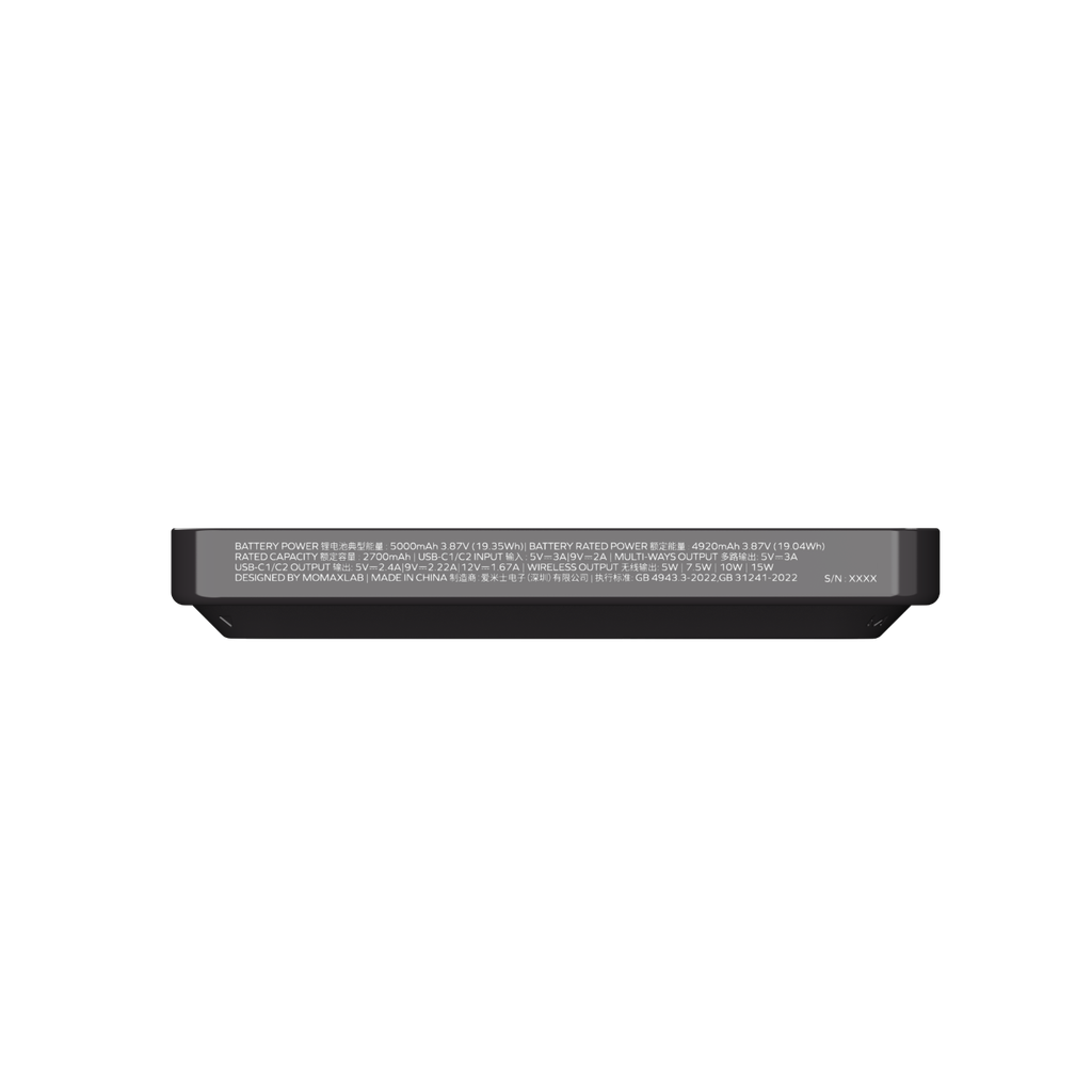 MOMAX 1-POWER X PRO 5000mAh MAGNETIC WIRELESS POWER BANK WITH STAND AND BUILT-IN USB-C CABLE