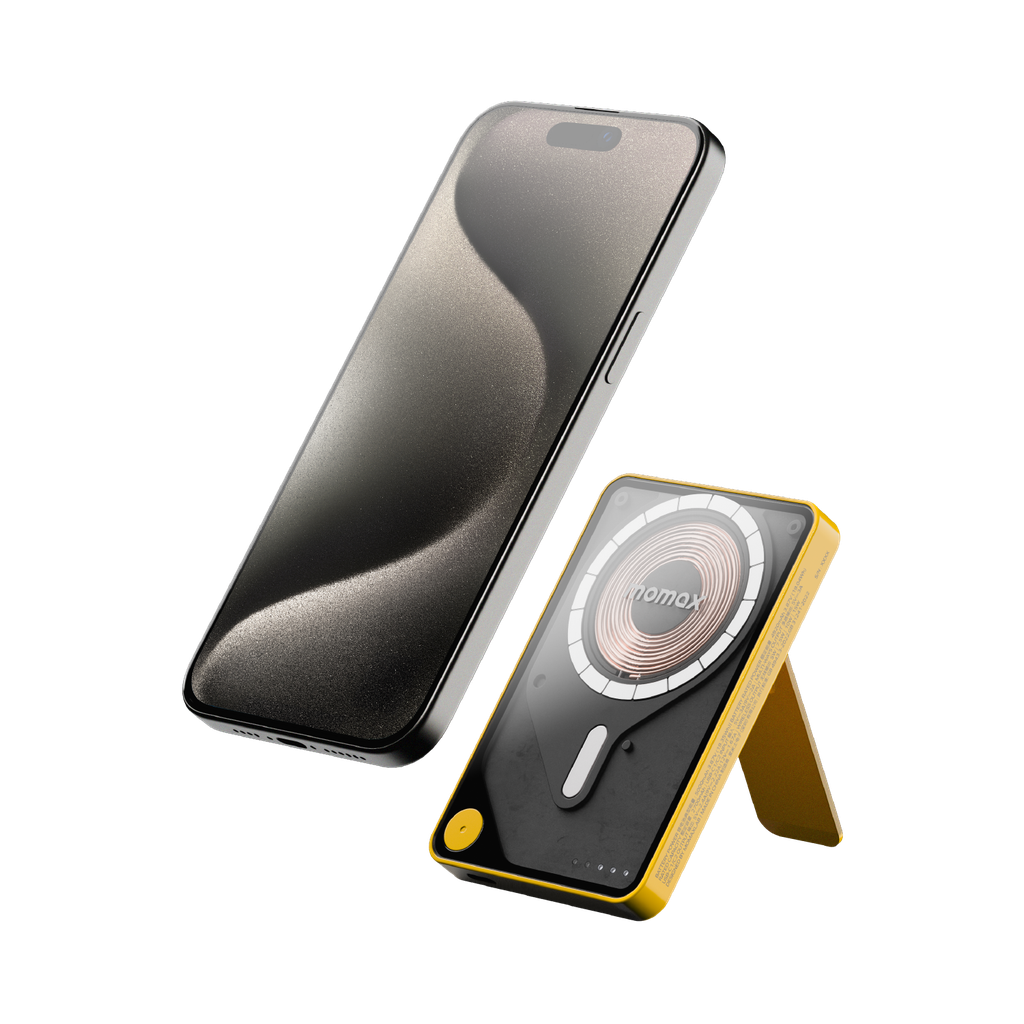 MOMAX 1-POWER X PRO 5000mAh MAGNETIC WIRELESS POWER BANK WITH STAND AND BUILT-IN USB-C CABLE