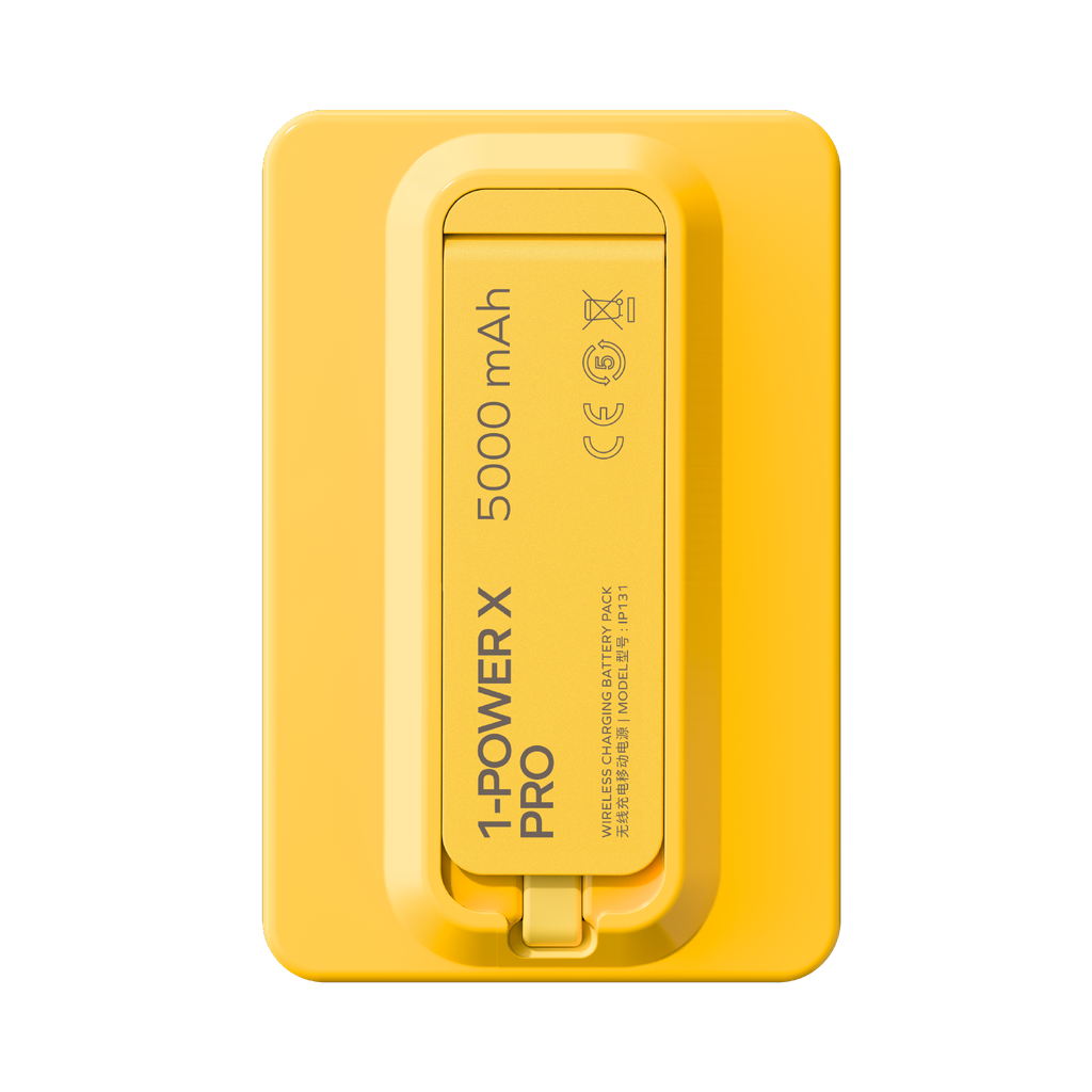 MOMAX 1-POWER X PRO 5000mAh MAGNETIC WIRELESS POWER BANK WITH STAND AND BUILT-IN USB-C CABLE