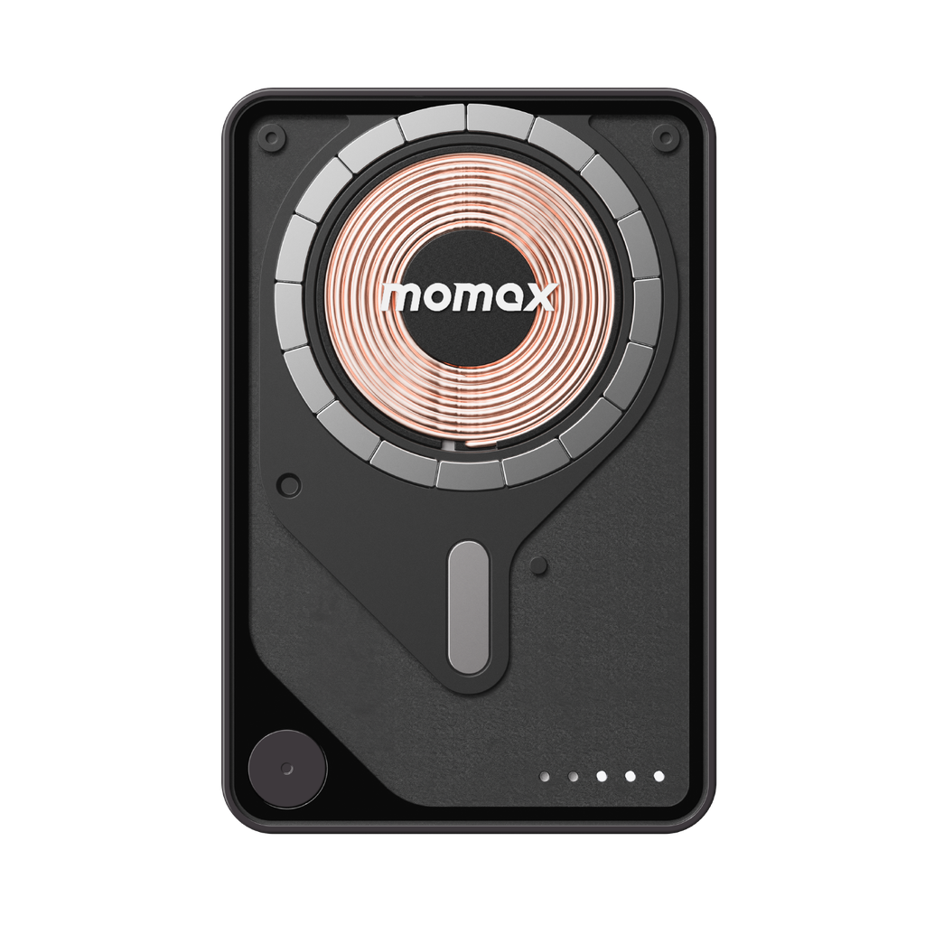 MOMAX 1-POWER X PRO+ 10000mAh MAGNETIC WIRELESS POWER BANK WITH STAND AND BUILT-IN USB-C CABLE