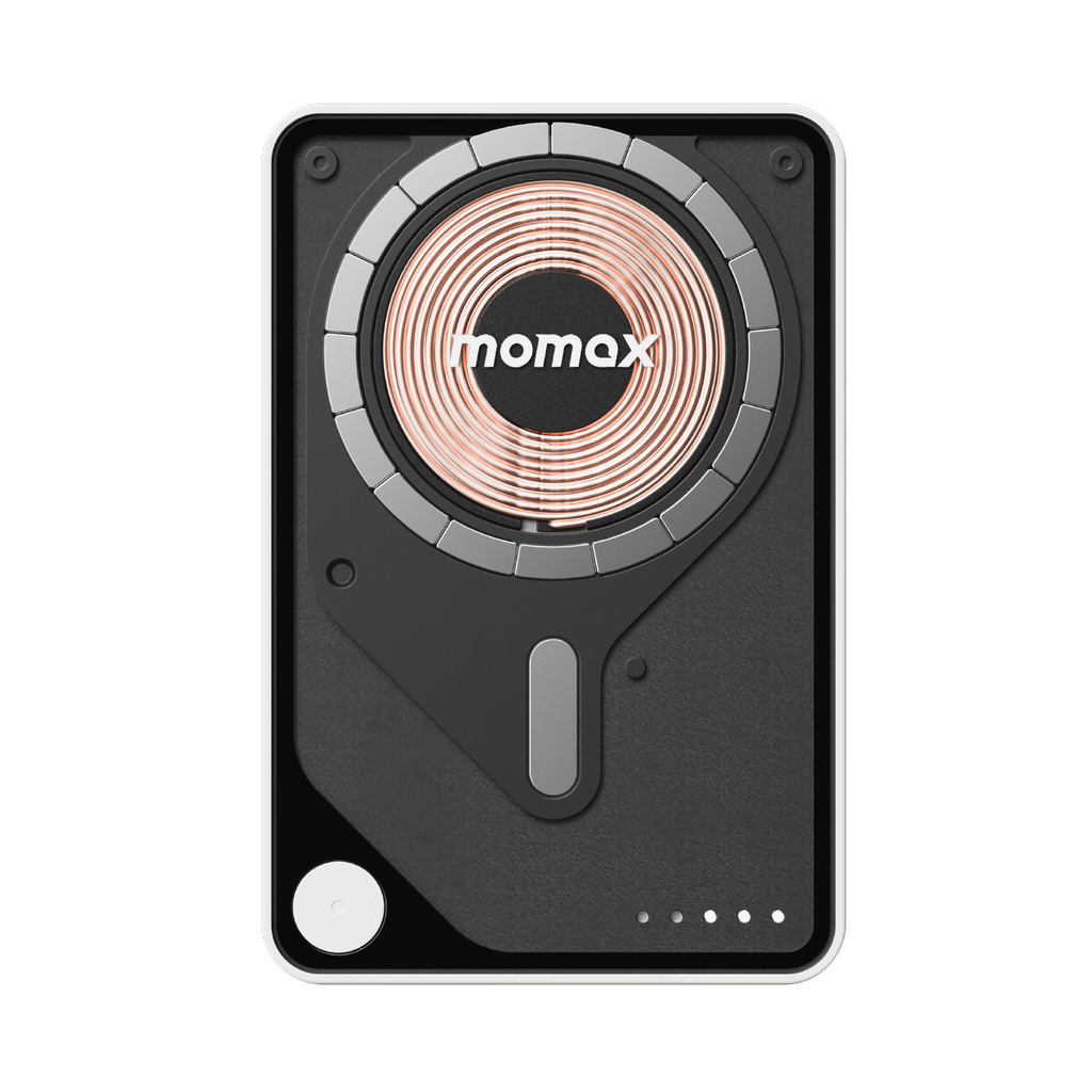 MOMAX 1-POWER X PRO+ 10000mAh MAGNETIC WIRELESS POWER BANK WITH STAND AND BUILT-IN USB-C CABLE