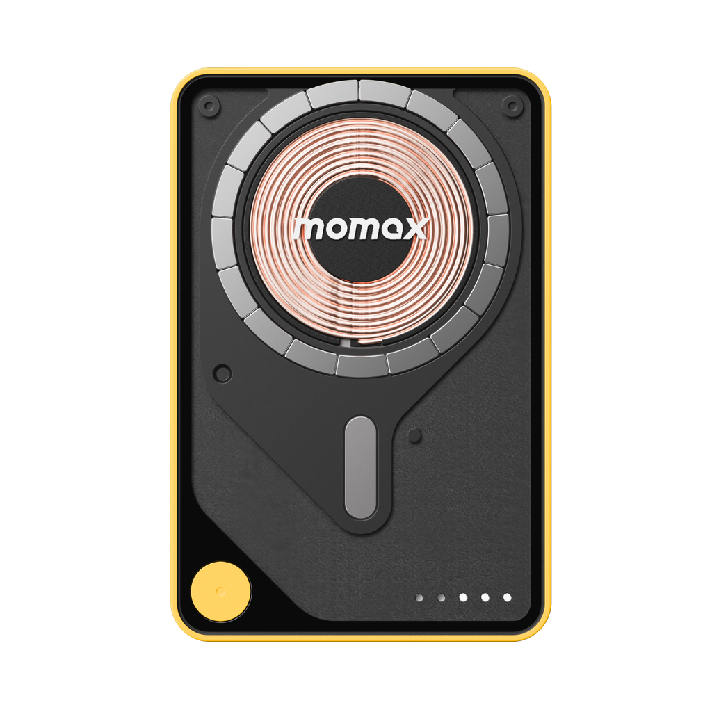 MOMAX 1-POWER X PRO+ 10000mAh MAGNETIC WIRELESS POWER BANK WITH STAND AND BUILT-IN USB-C CABLE