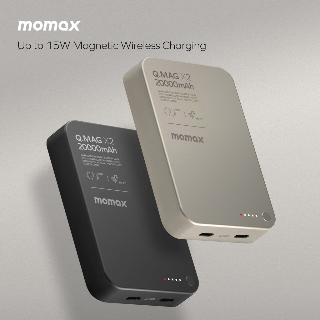 MOMAX Q.MAG X2 20000mAh GEN2 MAGSAFE WIRELESS POWER BANK