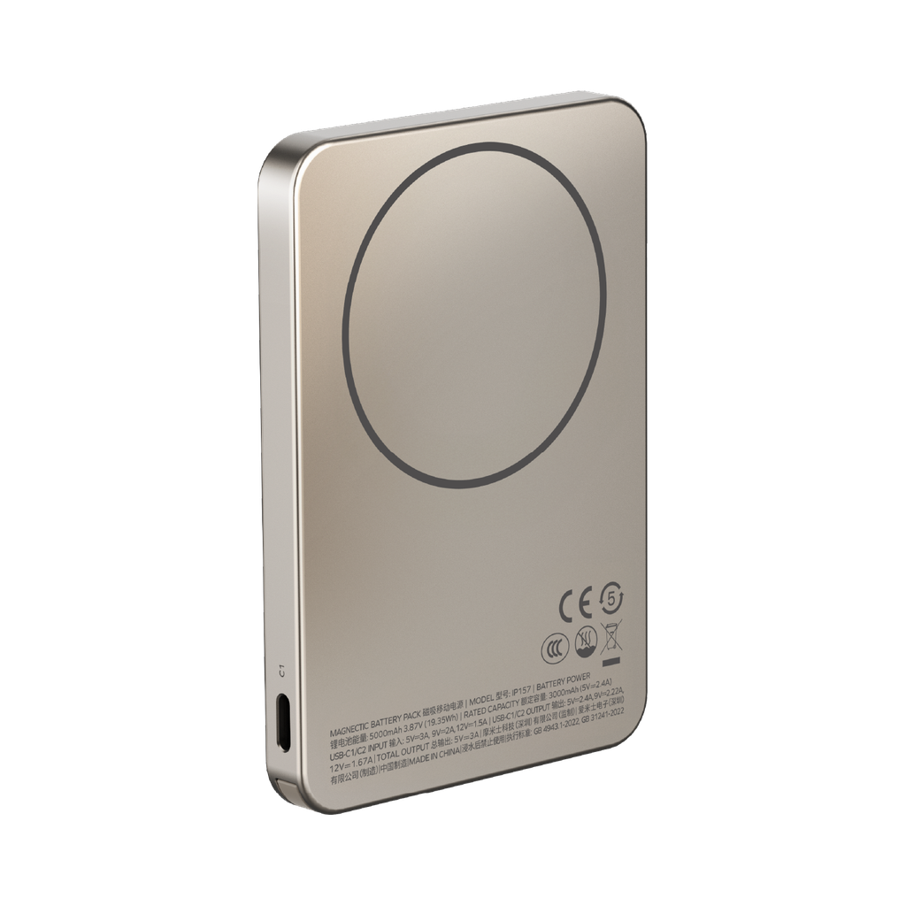 Momax 1-power F.pass+ 5000mah Power Bank With Built-in Cable & Magnetic Attachment