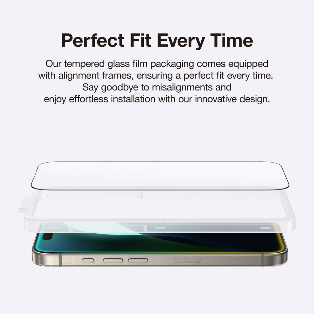 AMAZING THING IPHONE 16 SERIES 2.75D FULLY COVERED DUST FILTER TITAN GLASS CLEAR