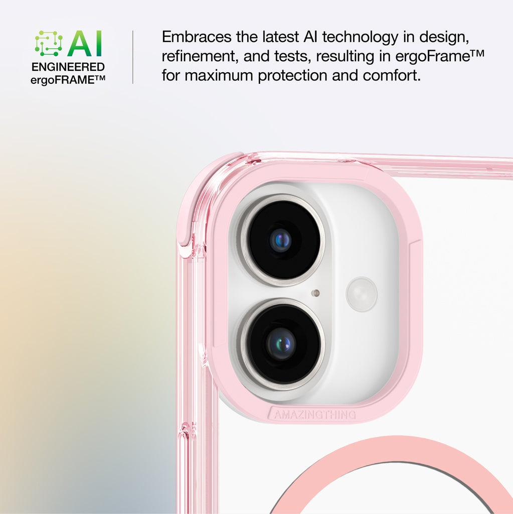 AMAZINGTHING OMNI MAGSAFE DROP PROOF CASE FOR IPHONE 16 SERIES - PINK