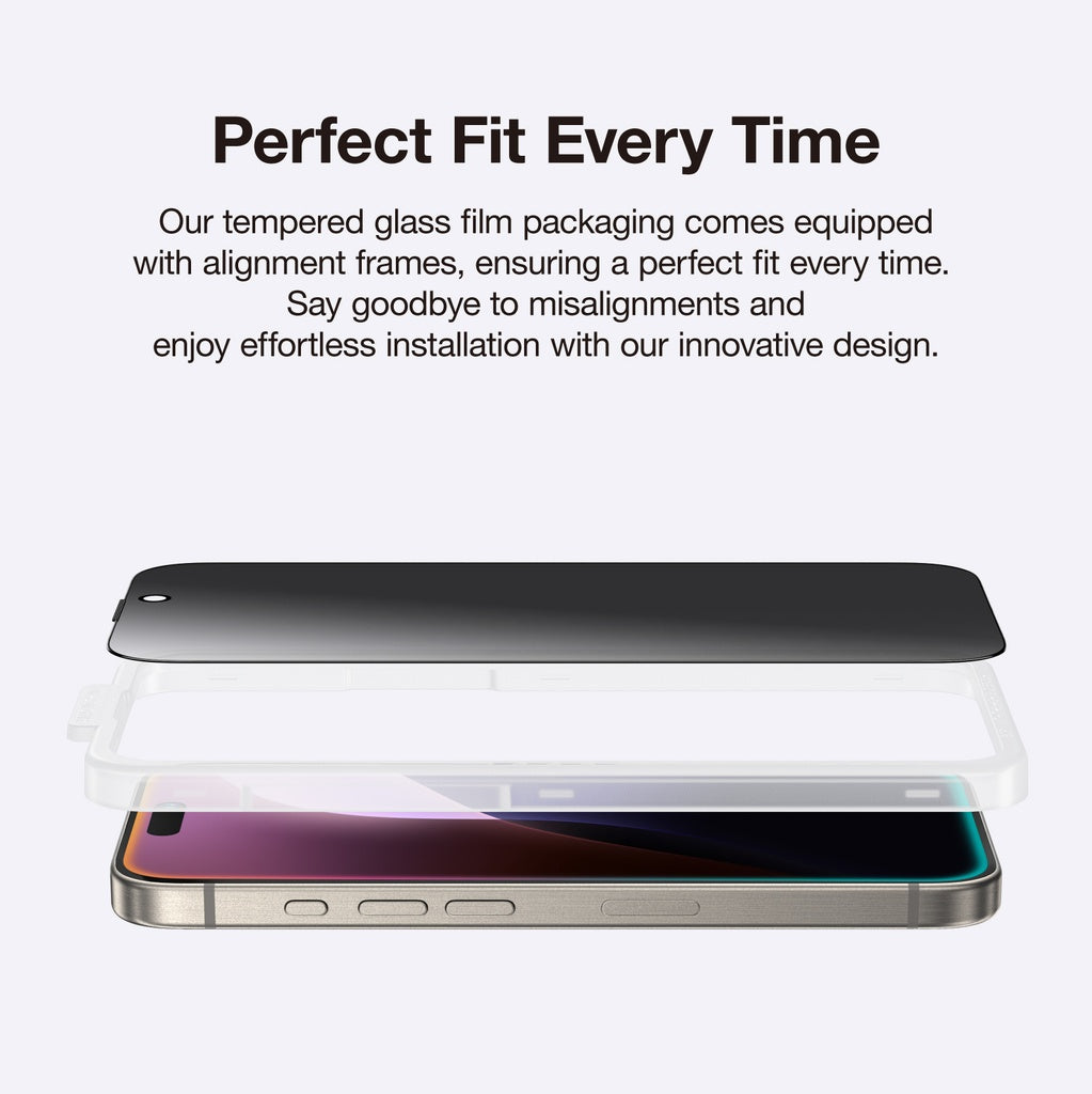 AMAZING THING IPHONE 16 SERIES 2.75D FULLY COVERED DUST FILTER TITAN PRIVACY GLASS