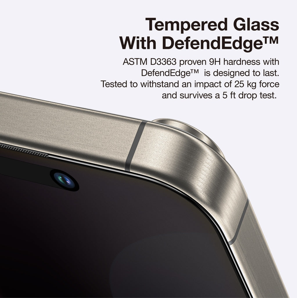 AMAZING THING IPHONE 16 SERIES 2.75D FULLY COVERED DUST FILTER TITAN PRIVACY GLASS