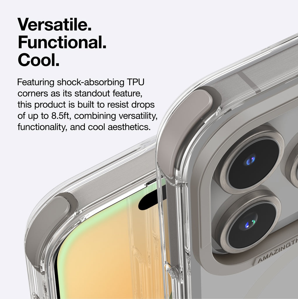 AMAZINGTHING OMNI MAGSAFE DROP PROOF CASE FOR IPHONE 16 SERIES - GREY