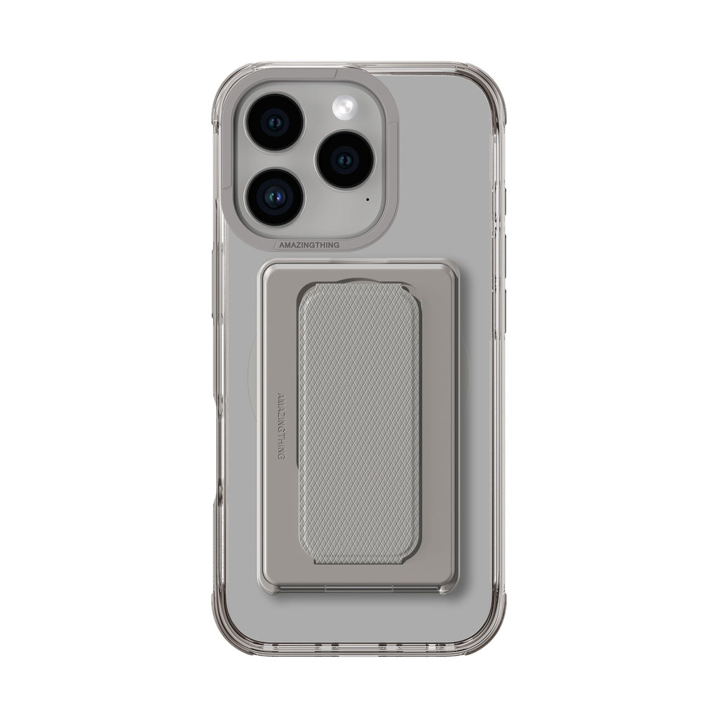 AMAZINGTHING OMNI MAGSAFE DROP PROOF CASE WITH STAND FOR IPHONE 16 SERIES - GREY