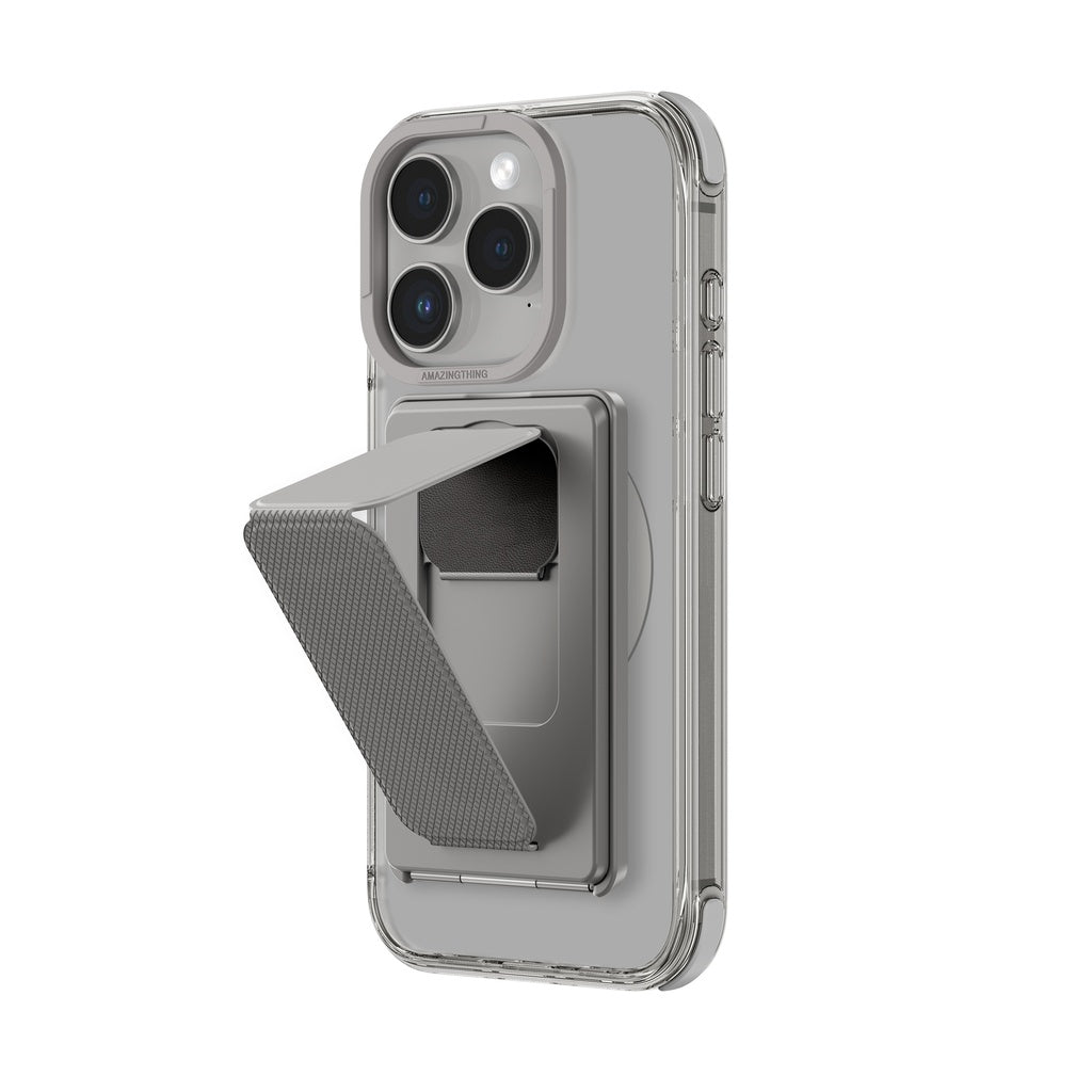AMAZINGTHING OMNI MAGSAFE DROP PROOF CASE WITH STAND FOR IPHONE 16 SERIES - GREY
