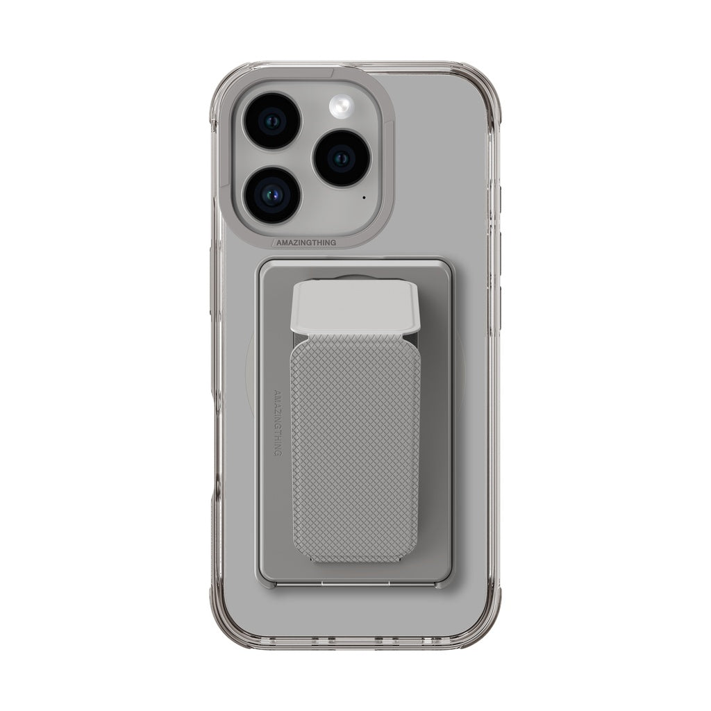 AMAZINGTHING OMNI MAGSAFE DROP PROOF CASE WITH STAND FOR IPHONE 16 SERIES - GREY