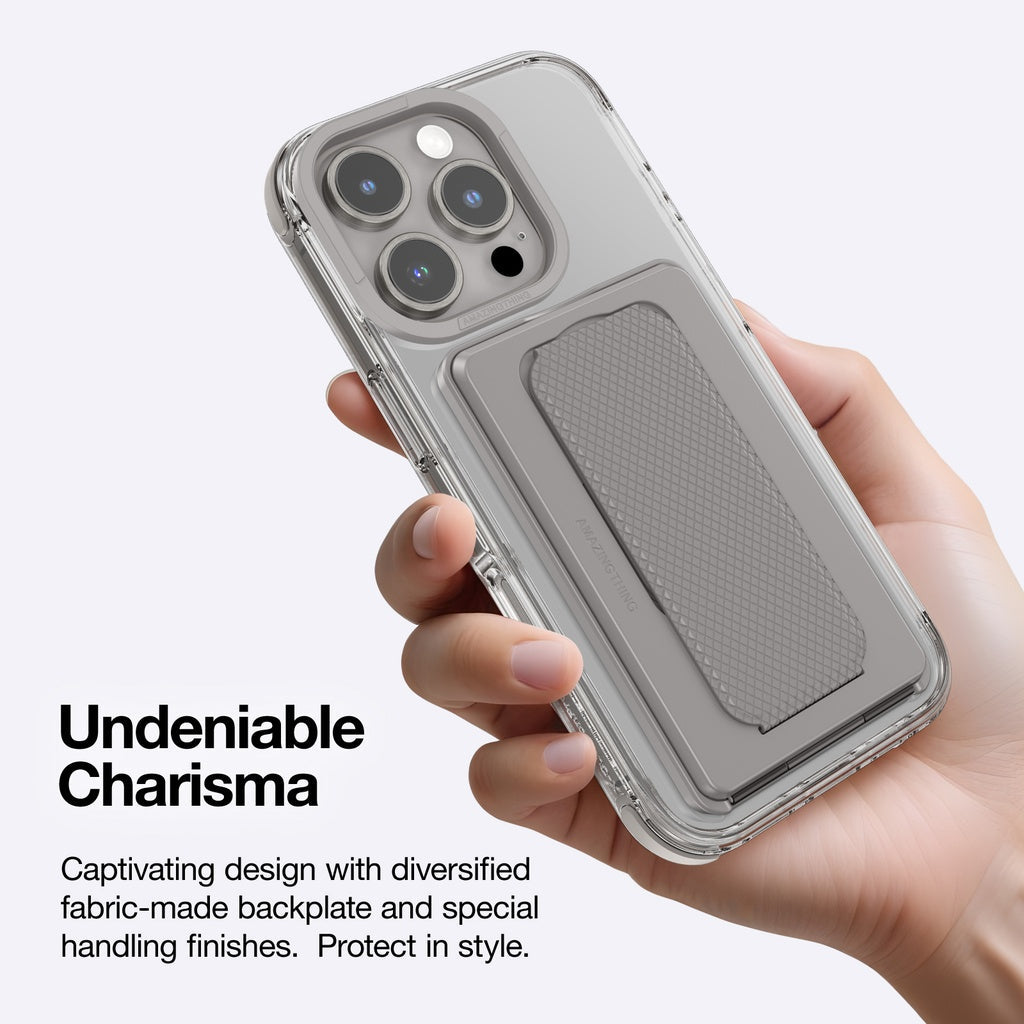 AMAZINGTHING OMNI MAGSAFE DROP PROOF CASE WITH STAND FOR IPHONE 16 SERIES - GREY