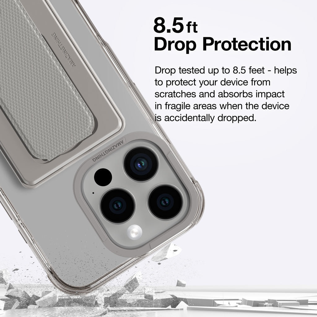 AMAZINGTHING OMNI MAGSAFE DROP PROOF CASE WITH STAND FOR IPHONE 16 SERIES - GREY