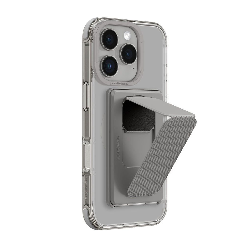 AMAZINGTHING OMNI MAGSAFE DROP PROOF CASE WITH STAND FOR IPHONE 16 SERIES - GREY