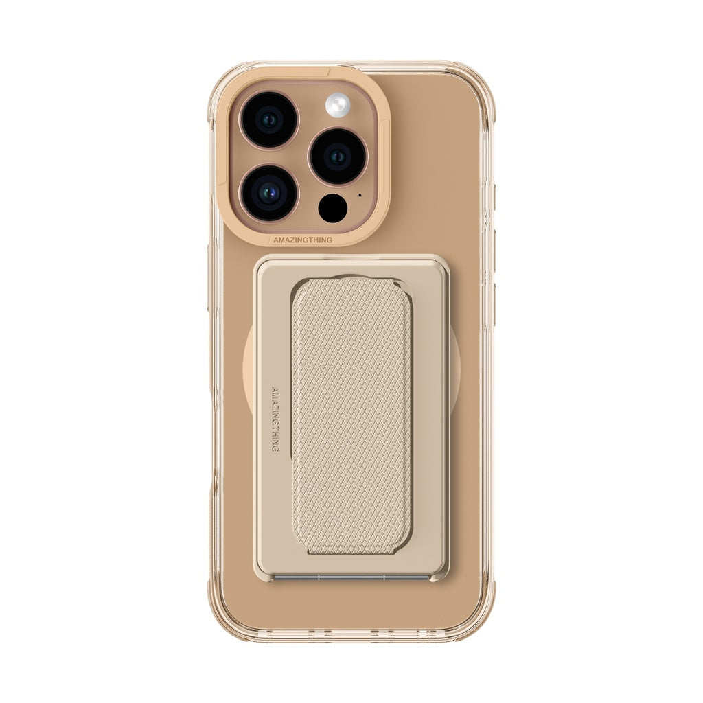 AMAZINGTHING OMNI MAGSAFE DROP PROOF CASE WITH STAND FOR IPHONE 16 SERIES - ROSE GOLD