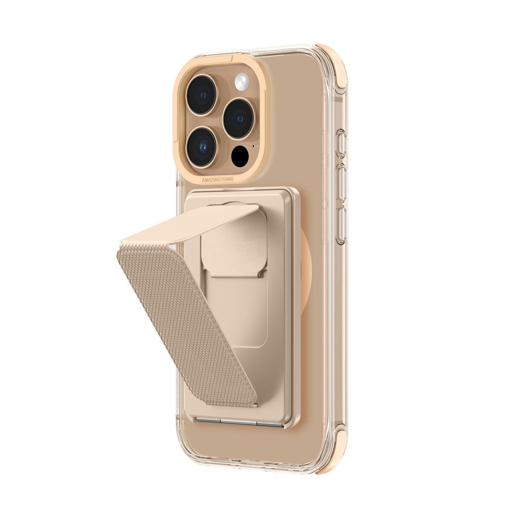AMAZINGTHING OMNI MAGSAFE DROP PROOF CASE WITH STAND FOR IPHONE 16 SERIES - ROSE GOLD