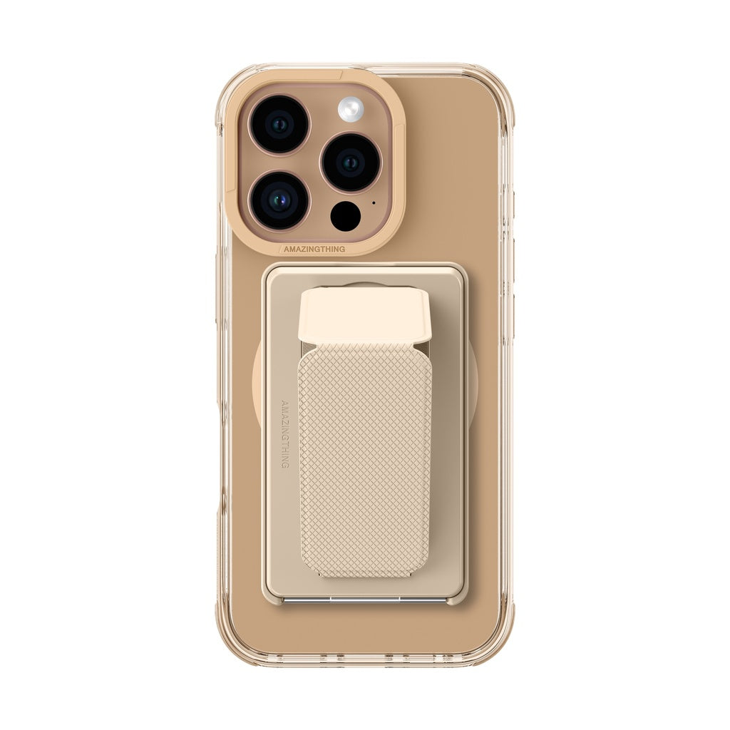 AMAZINGTHING OMNI MAGSAFE DROP PROOF CASE WITH STAND FOR IPHONE 16 SERIES - ROSE GOLD