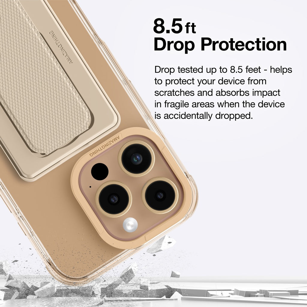AMAZINGTHING OMNI MAGSAFE DROP PROOF CASE WITH STAND FOR IPHONE 16 SERIES - ROSE GOLD