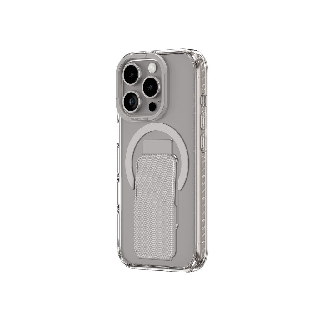 AMAZINGTHING TITAN PRO HOLDER MAGSAFE DROP PROOF CASE FOR IPHONE 16 SERIES - GREY