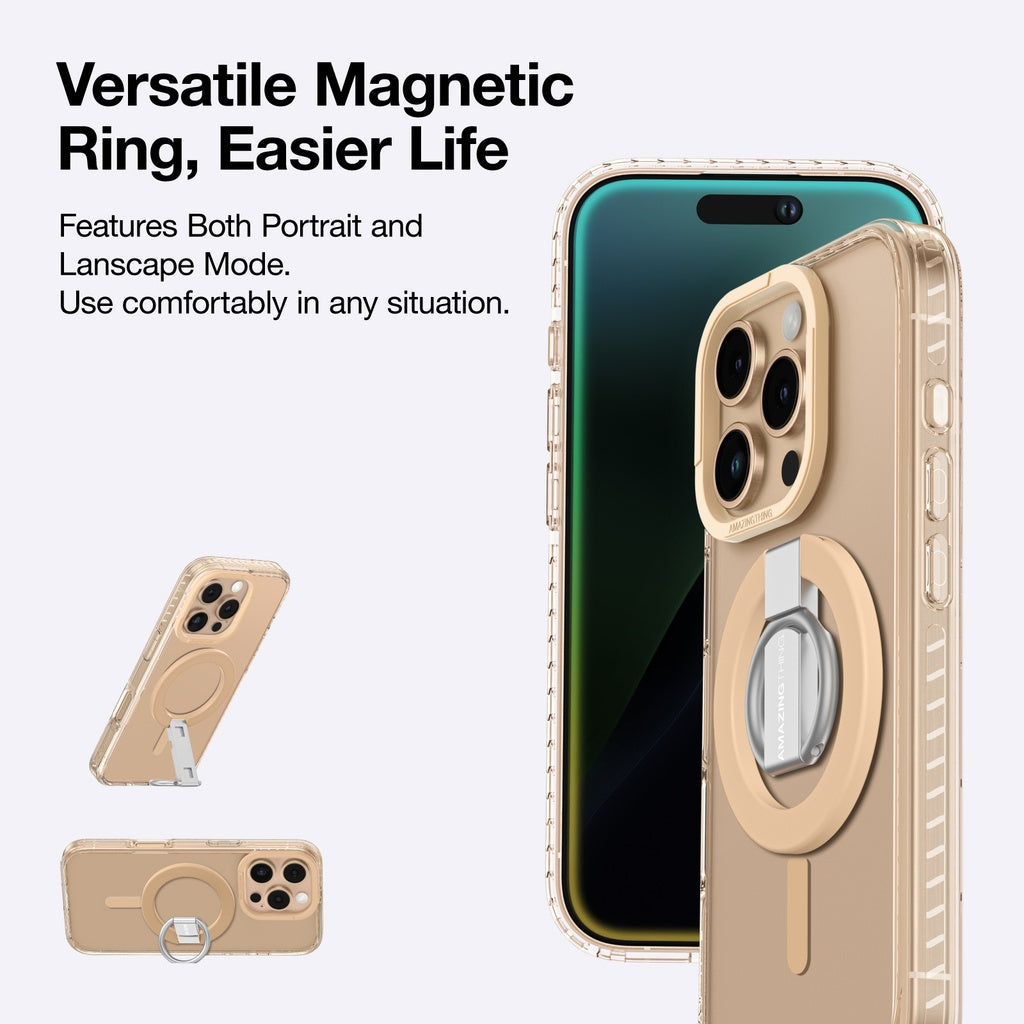 AMAZING THING TITAN PRO MAG GRIP DROP PROOF CASE FOR IPHONE 16 SERIES - ROSE GOLD