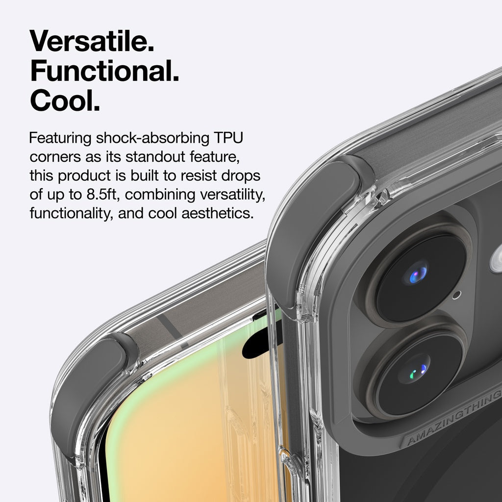 AMAZINGTHING OMNI MAGSAFE DROP PROOF CASE FOR IPHONE 16 SERIES - BLACK