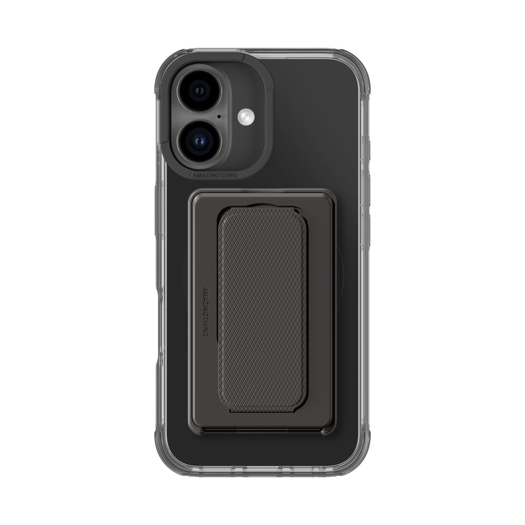 AMAZINGTHING OMNI MAGSAFE DROP PROOF CASE WITH STAND FOR IPHONE 16 SERIES - BLACK