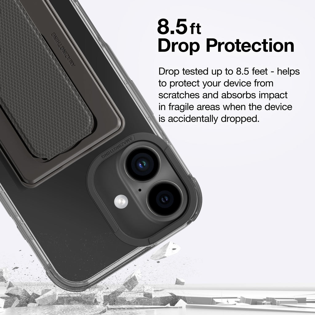 AMAZINGTHING OMNI MAGSAFE DROP PROOF CASE WITH STAND FOR IPHONE 16 SERIES - BLACK