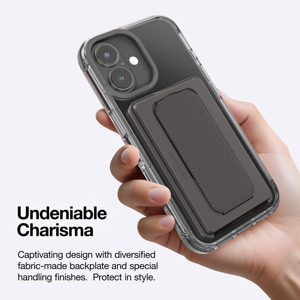 AMAZINGTHING OMNI MAGSAFE DROP PROOF CASE WITH STAND FOR IPHONE 16 SERIES - BLACK