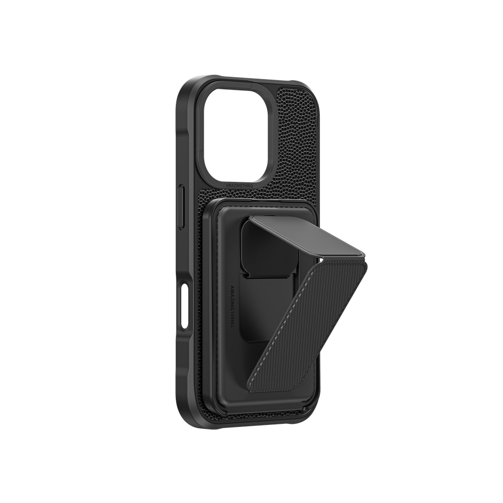 AMAZINGTHING GLAMOUR MAGSAFE DROP PROOF CASE WITH WALLET STAND FOR IPHONE 16 SERIES