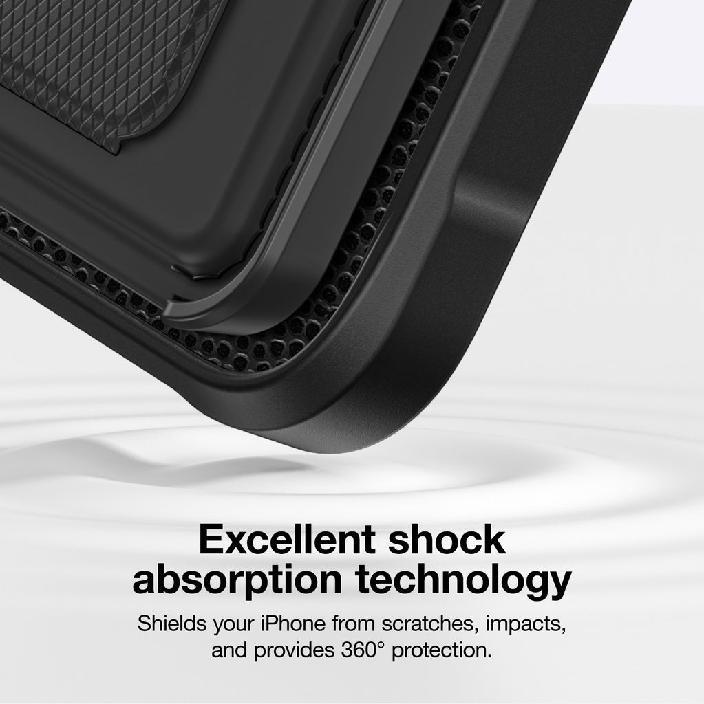 AMAZINGTHING GLAMOUR MAGSAFE DROP PROOF CASE WITH WALLET STAND FOR IPHONE 16 SERIES