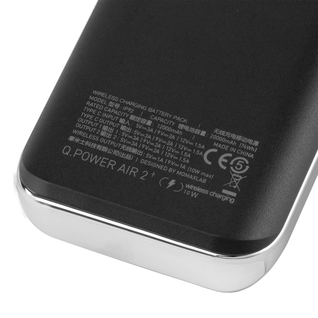 MOMAX Q.POWER AIR 2+ 20000mAh WIRELESS POWER BANK